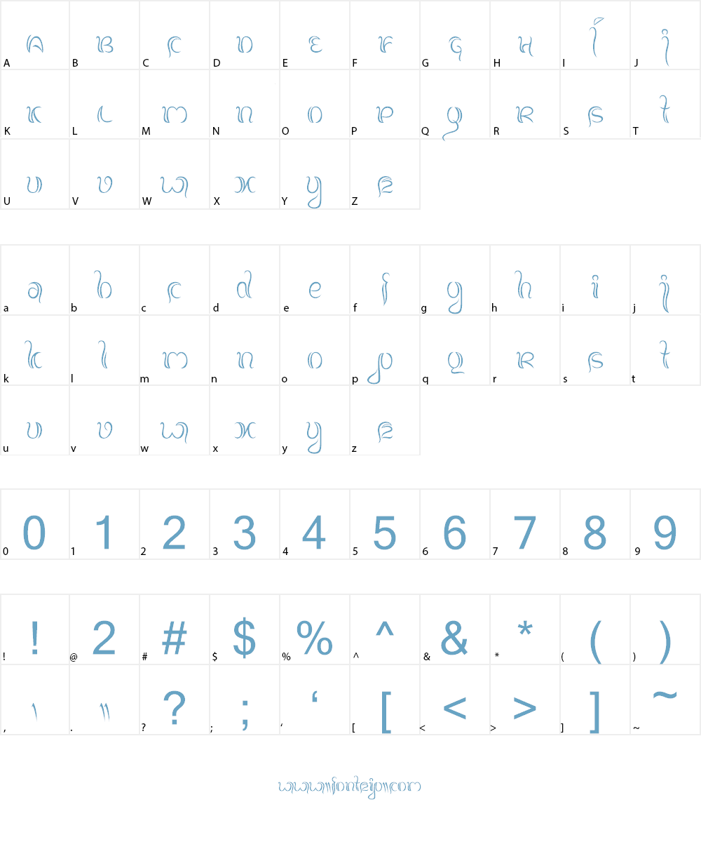Balinese Family Font Character